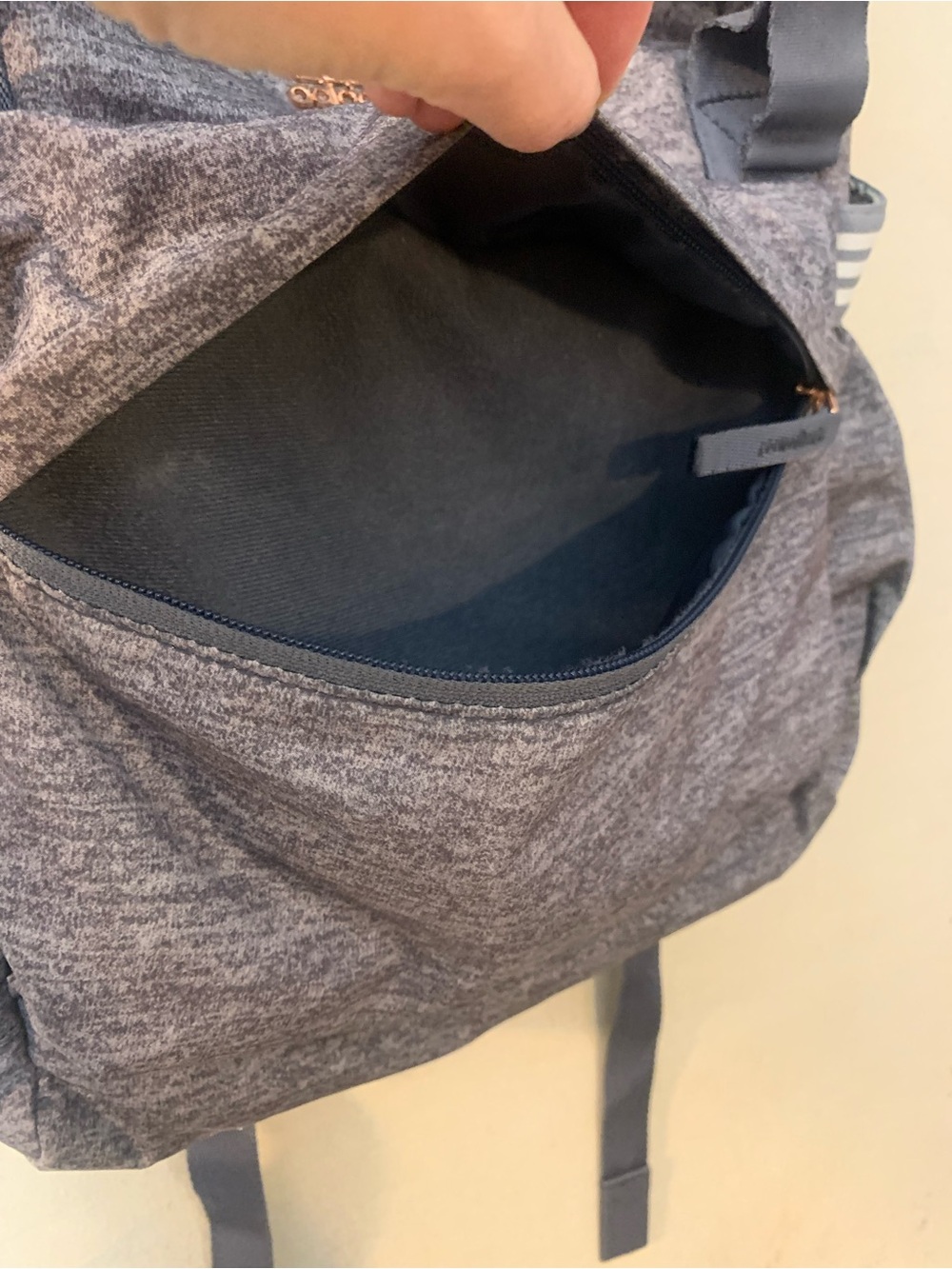 adidas Heather Grey Roll-Top Training Backpack - Picture 4 of 9